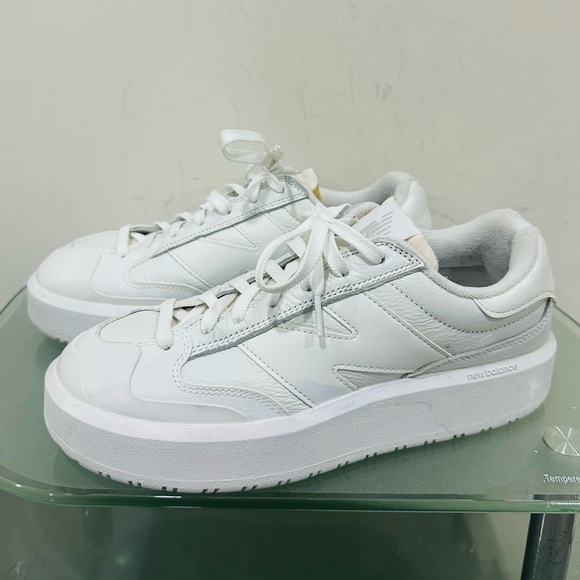 New Balance Other - New Balance CT302 Platform Sneakers Mens 8,5 D Triple White Leather‎ Shoes